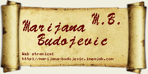 Marijana Budojević vizit kartica